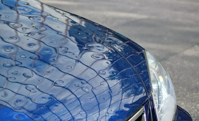 Carolina Collision and Frame Service | Car with man dents on the hood from hail damage